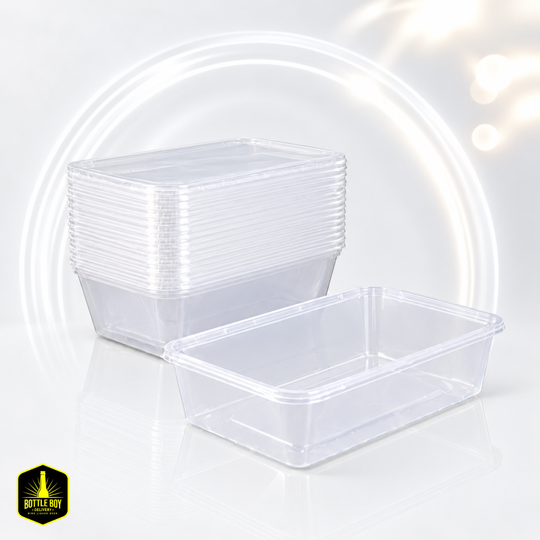 Microwavable Plastic Containers 500ml (10pcs)